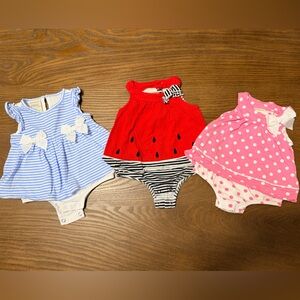 First Impressions Diaper Covers in Blue, Red, and Pink